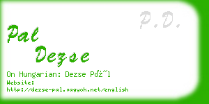 pal dezse business card